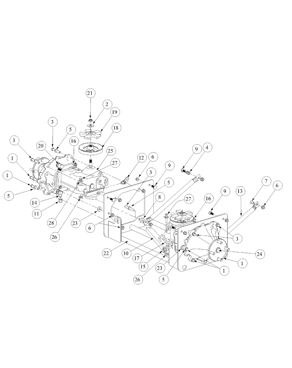 Drive Assembly Diagram and Parts List for M48-KHS 53AB5B5M150-18-HP Cub Cadet Lawn Tractor